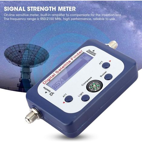 FoctroDétecteur de Satellite, écran LCD 950-2150 MHz, Buzzer électronique et rétroéclairage, pour Le réglage de l'antenne parabolique (1/5)