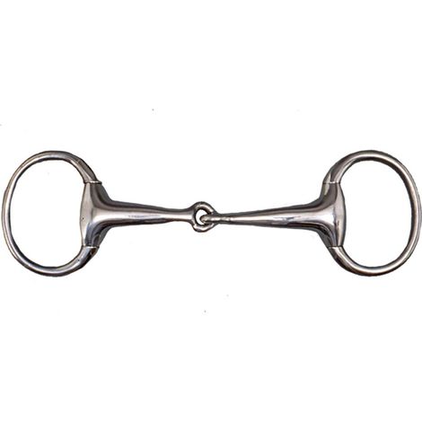 Filetto inglese ad oliva snodato in acciaio inox imboccatura 23 mm: 14,5, Argento