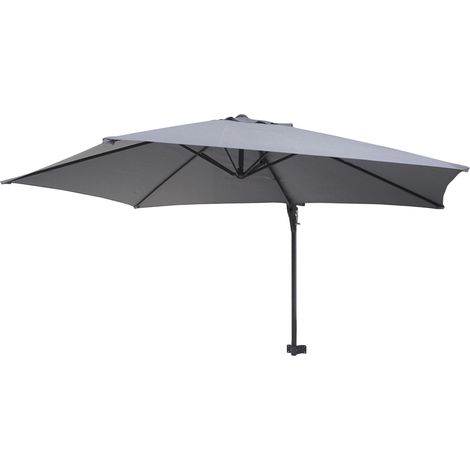 Décoshop26 – Parasol mural inclinable 3m pour balcon – Tissu polyester 180g/m² – Mât en aluminium et acier – Poids 9kg – 40005636