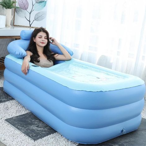 Spa Gonflable, Portable, Bassin Gonflable Piscine PVC, Piscine personnelle, Spa 63X33X25 Pouces, Plongeante pour, Famille, Adultes (1/5)
