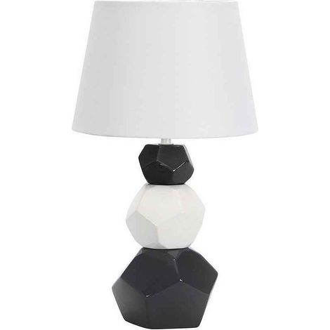 FABRILAMP 160571026  Sobremesa Ceramica Foz 1xe27 Blanc/neg Pant Blanca 41x24x24 Cm (1/2)