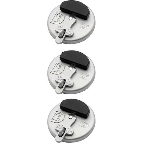 Lot de 3 bouchons de réservoir de carburant verrouillables 7X7700 pour bulldozers et pelles Caterpillar CAT D6R D5C 311D 312D 320D 321D 323D (gris) (1/5)
