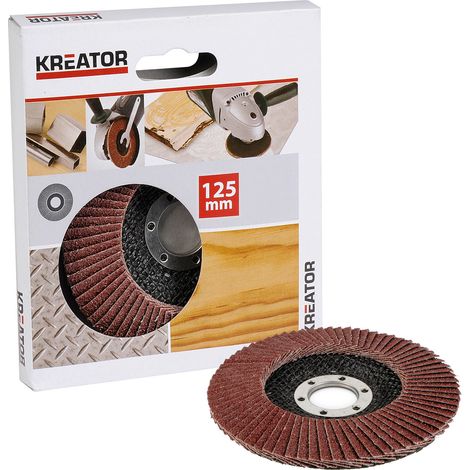 Korund-Fächerscheibe - Korn 80 - Ø 125 mm KREATOR (1/3)
