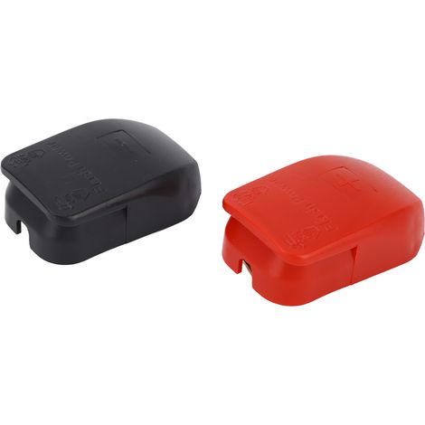 Set mit 2 Schnellkupplungs-Batterieklemmen, rot Plus und schwarz Minus, Messingstecker mit Kappe (1/5)