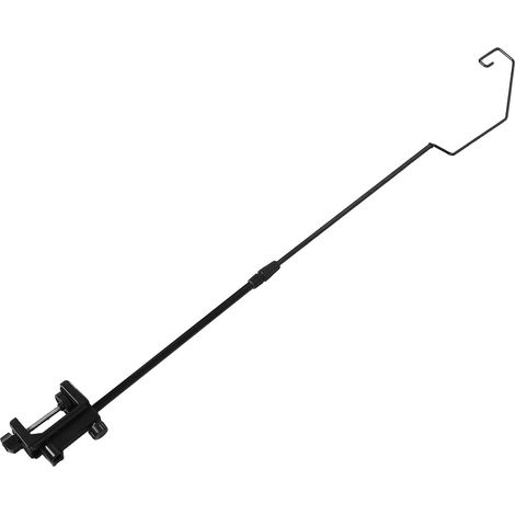 Soporte para cable de plancha y plástico, negro, antienredos, estructura telescópica, para tabla de planchar doméstica (1/5)