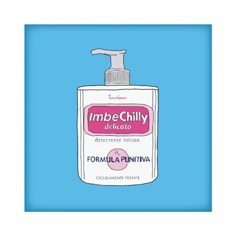 Poster Illustrato Imbechilly 20x20 cm Timidessen