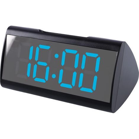 Réveil numérique pour chambre à coucher, grand écran miroir LED de 6,2 pouces, 2 mois (1/5)