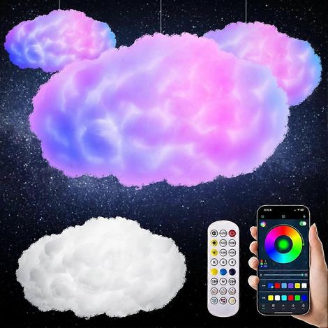 Veilleuse musicale compacte Ragnaros, avec éclairage RGB en forme de nuage 3D, idéale pour une utilisation en intérieur dans les chambres ou les salles de jeux. (1/3)
