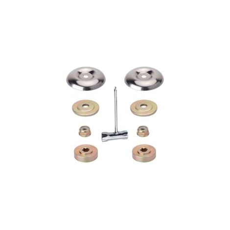Kit di 9 dadi per testina decespugliatore, kit di fissaggio dadi per lama del riduttore, accessori in metallo per decespugliatore, kit di fissaggio dadi per lama del riduttore in metallo, per tosaerba