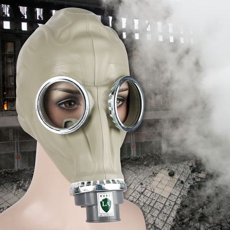 Masque de protection respiratoire intégral en caoutchouc naturel, sans filtre ni cartouche (1/5)
