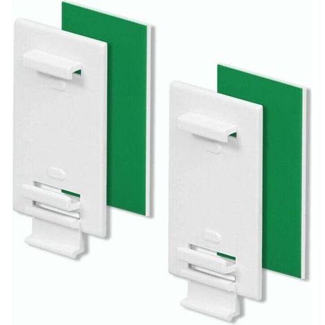 Lot de 2 supports adhésifs longs pour store enrouleur double, store double, sans perçage, à coller, comme accessoires, pièce de rechange pour la fixation sur la fenêtre fixe en PVC, porte de