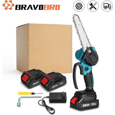 EASYCOMFORT Tronçonneuse Électrique sans Fil 18V avec 2 Batteries - Scie à Chaîne pour Bois (1/5)