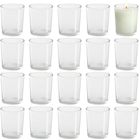 Photophore Verre Chauffe-Plat Transparent (Lot de 72) - 5 x 6,5 cm - Bougeoir Verre en Cristal - Décoration de Maison, de Table de Mariage et Cadeau d’Aromathérapie