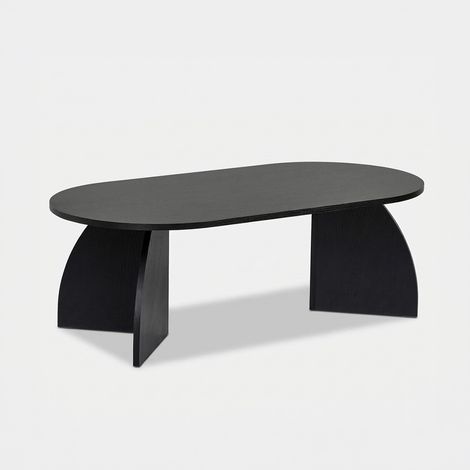 Tavolino da salotto moderno in legno 120x60 Melina - Nero (1/5)