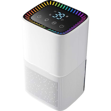 Déshumidificateur silencieux de 1,6 litre – Dégivrage automatique/protection contre les coupures de courant, écran tactile LCD avec fonction minuterie, capacité de déshumidification quotidienne (1/5)