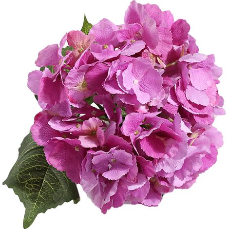 Bouquet D Hortensias Artificiels En Soie Pour Décoration De Mariage Et Maison - Style Européen Réaliste - Lot De 1 (1/2)