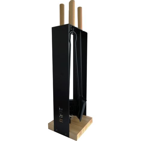 FireFix Kaminbesteck 5-teilig 69 x 19 x 19 cm schwarz Kamingarnitur