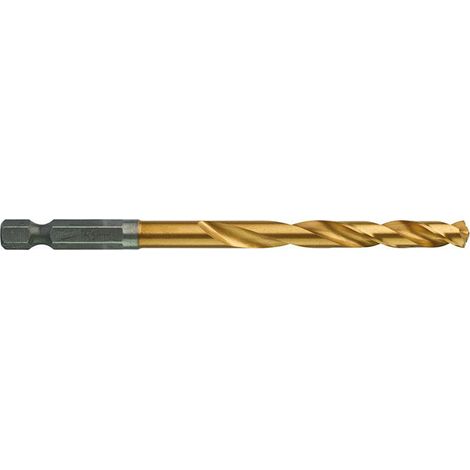 Milwaukee 48894715 Red Hex Shockwave 6.5mm HSS-TIN Metal Drill Bit (1/4)