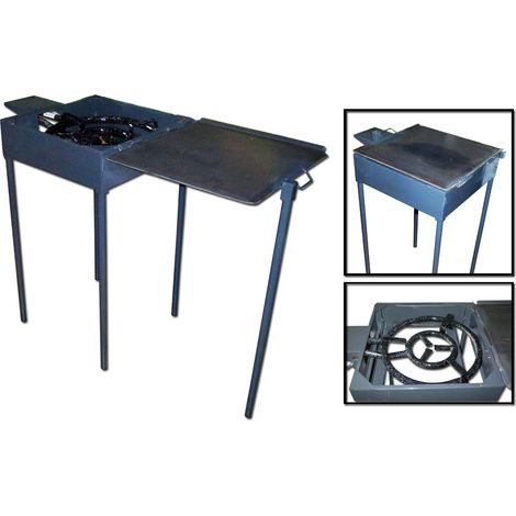 Fry top a gas butano larga 47 cm, alta 88 cm e profonda 46 cm senza paellero