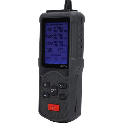 Luftqualitätsmonitor CO2 TVOC Temperatur-Feuchtigkeitsdetektor Industrielle Prüfgeräte JD-3002 (1/5)