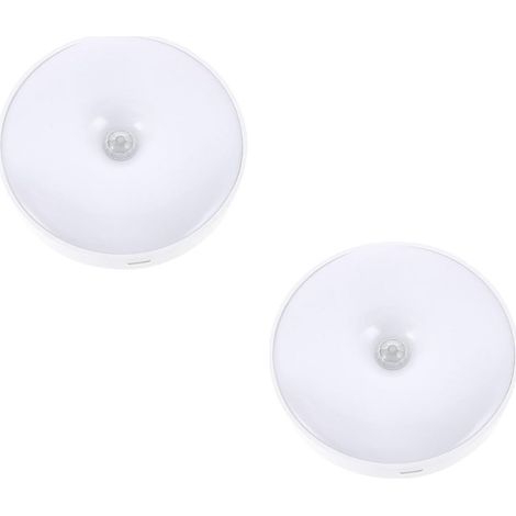 1 Lampe LED détecteur de mouvement, rechargeable USB, lumière douce ABS, pour armoire chambre lit (1/5)