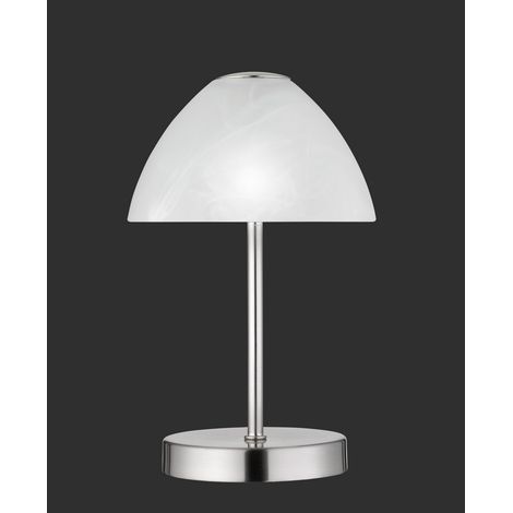 Queen Led Lámpara de mesa Regulable Níquel Alabastro Pantalla de vidrio Trio Lighting (1/2)