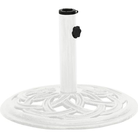 Pied de parasol Socle de parasol - Blanc 44x44x31 cm Fonte BV746888 - BonneVie (1/5)