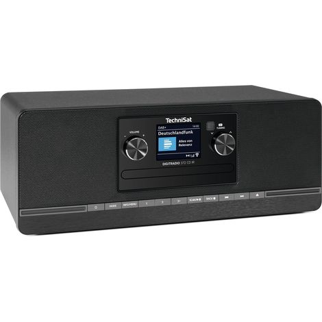 TechniSat DIGITRADIO 372 CD IR – Radio estéreo por Internet con Dab+, FM, CD, WiFi, Bluetooth, Pantalla a Color, USB, AUX, Salida Auriculares, Despertador, 10 W, App y Mando a Distancia - Negro