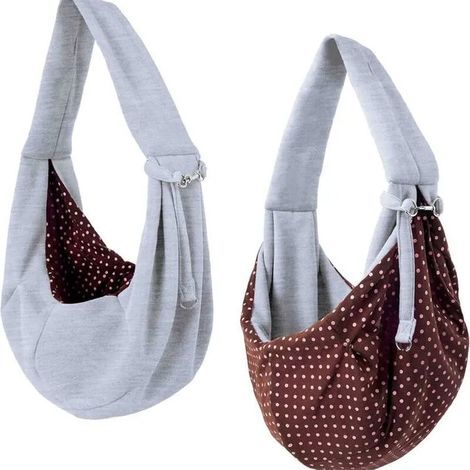 Sac écharpe pour chien et chat, design réversible et pratique, idéal pour voyages avec animaux de compagnie. (1/4)