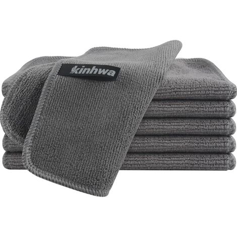 Mikrofasertücher Putzlappen Reinigungstücher Grau 20 x 20 cm 6pack (1/5)