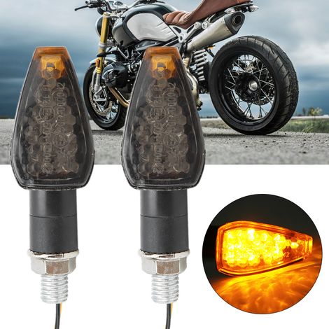 Feux Clignotants Moto 14 LED Indicateurs de Direction Accessoire Compatible Yamaha Lentille Fumée (1/5)