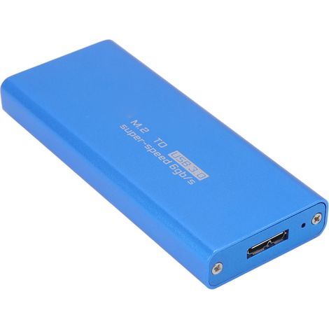 Boîtier Externe USB 3.0 pour SSD MSATA, Adaptateur 6 Gbps Compatible 30x30mm et 50x70mm, Lecteur Carte Bleue (1/5)