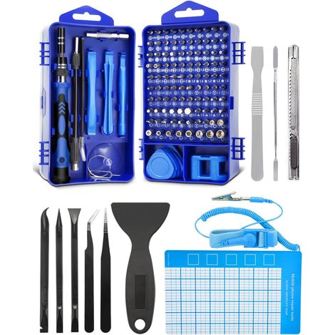 132-in-1 Magnetisches Präzisionsschraubendreher-Set, Tragbares Mini-Schraubendreher-Reparaturwerkzeug für PC, MacBook, Computer, iPhone, Brillen, Uhren, Kameras, Smartphones