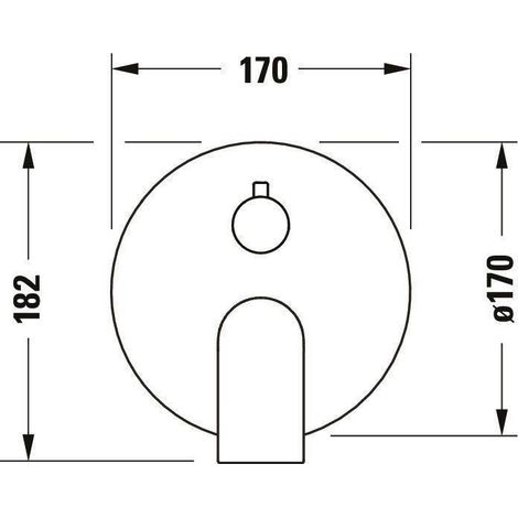 Duravit Tulum Brausemischer Unterputz, runde Rosette, mit (1/4)