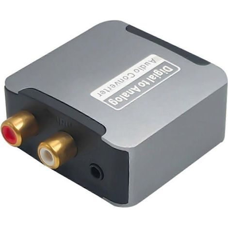 Convertisseur numérique-analogique (DAC) audio, entrée optique SPDIF coaxiale vers RCA L/R, sortie amplificateur casque jack 3,5 mm (1/5)