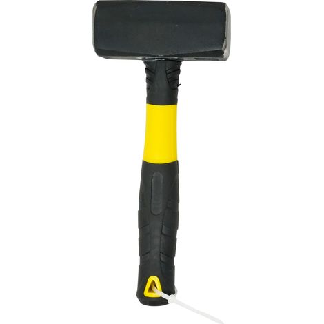 Dapetz ® Club Hammer 4.4lb/ 2Kgs Heavy Duty Forged Steel Head Sledge Hammer with Fiberglass Shaft Non Slip Rubber Grip Absorbing Handle Demolition Construction (1/5)