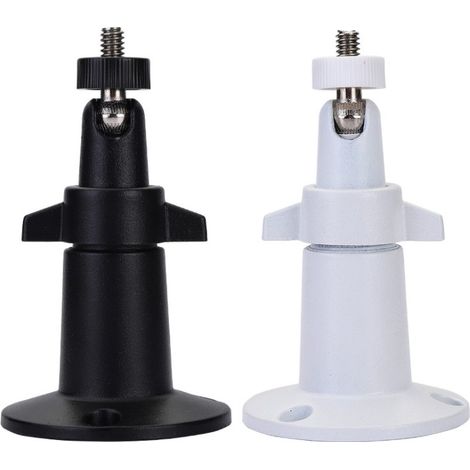 Support Murale Réglable Pour Caméra De Surveillance - Rotation 360° Inclinaison 90° - Aluminium Anticorrosion - Usage Intérieur Extérieur - 2 Pièces (1/5)