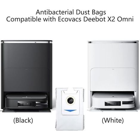 Lot de 5 Sacs Antibactriens aspirateur Accessoires pour ECOVACS DEEBOT X2 Omni,X5 Omni,T30S Sac Poussire Pices de Rechange, 3L Grande Capacit Sac Aspirateur pour La Station Tout-en-un (1/5)