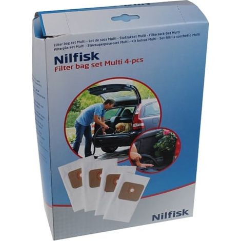 Nilfisk - staubsaugerbeutel multi ( sortiment bis 2016 ) 4 stück - 107402336 - 5715492061518