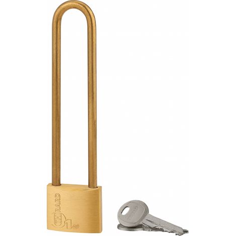 Lucchetto a chiave Tipo 1, ottone, da esterno, arco in ottone, 40mm, 2 chiavi - THIRARD