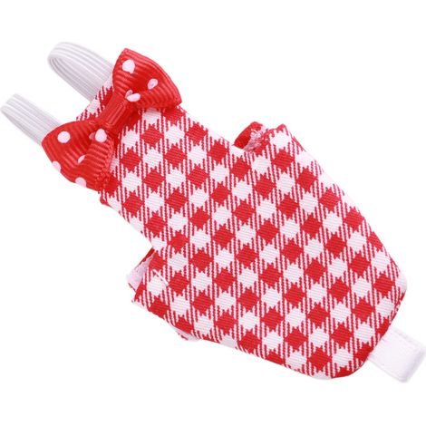 Couche pour oiseaux ajustable à motif quadrillé rouge, combinaison de pilote pour perroquets, aras, perruches ondulées, taille XS, quadrillage rouge (1/5)
