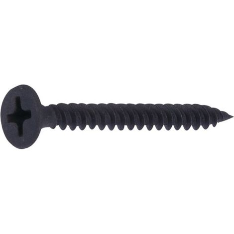 Vis à plaque de plâtre 3,9 x 25 mm – Acier phosphaté noir – Tête trompette PH – Pointe affûtée pour vissage rapide – Sachet de 20 – Fix-Pro (1/4)
