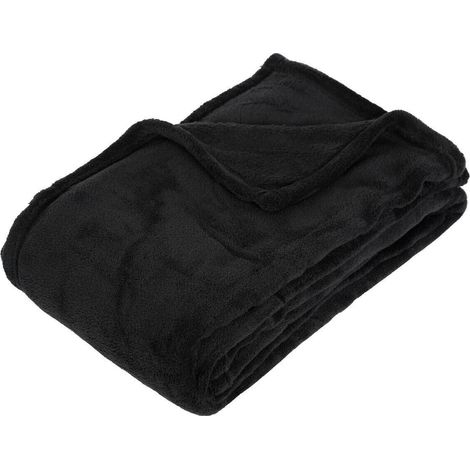 Lancio in microfibra nera 130x180cm - Atmosphera créateur d'intérieur (1/3)