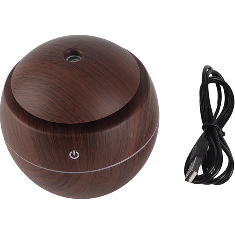Essential USB-Ultraschall-Luftbefeuchter mit Touch-LED-Anzeige, Duftöl-Diffusor, Luftreiniger, Braun (1/5)