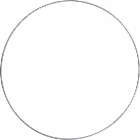 Círculo de metal de 20 cm, plateado, 1 unidad. (1/5)