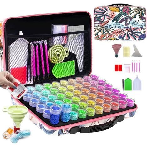 Storage Box - OLYMAGIC - 60 Slots - Diamond Painting Accessories - White - Adult (1/4)
