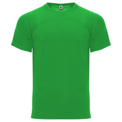 Camiseta deportiva unisex transpirable con espalda rejilla 3D MONACO L Verde helecho