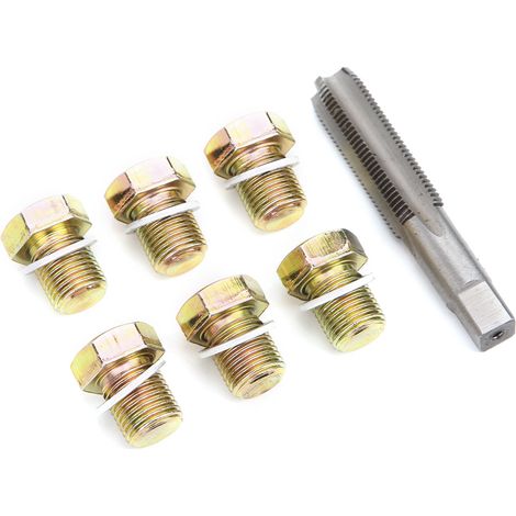 Kit de réparation de filetage pour bouchon de vidange d'huile M13 x 1,25 mm, vis de carter d'huile, outil de refiletage (1/5)