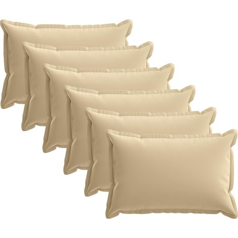 Kissenbezug 6 stk. HOUTEN Beige 50 x 80 cm Polyester vidaXL