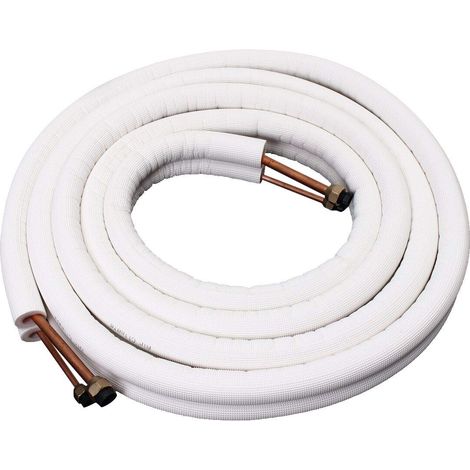 SHINING HOUSETuyau En Cuivre Isolé 1/4 '' 3/8 '' Climatiseur Tuyaux Raccords Paire Tube De Bobine - 2M